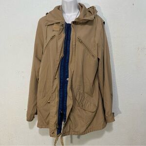 Sears Tan and brown 90s vintage coat